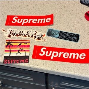 Supreme Sticker Collection in Red, Black, and Multicolor